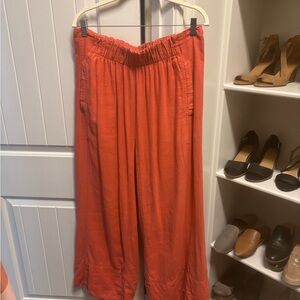 Free People Days End Linen Pull on Pants